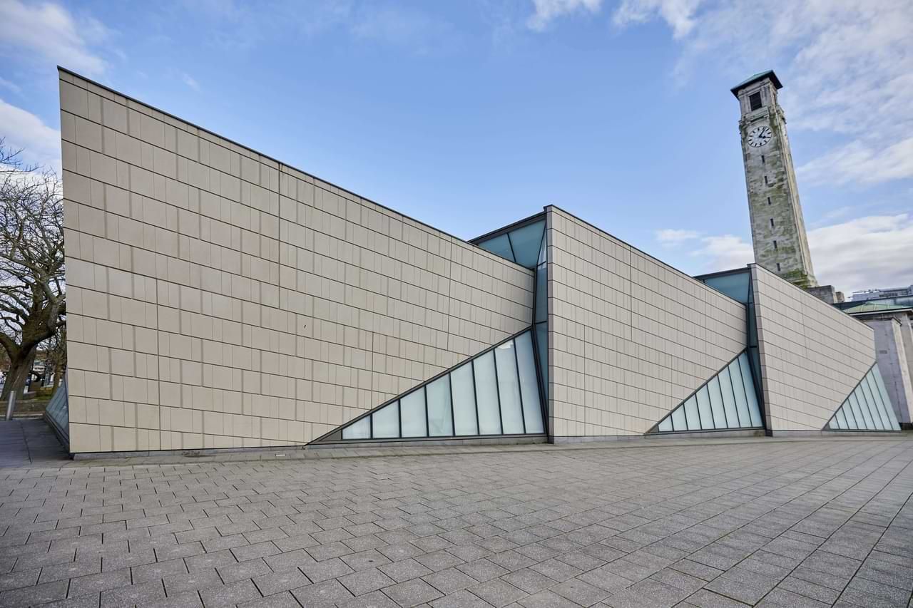 Sea City Museum with a clock tower