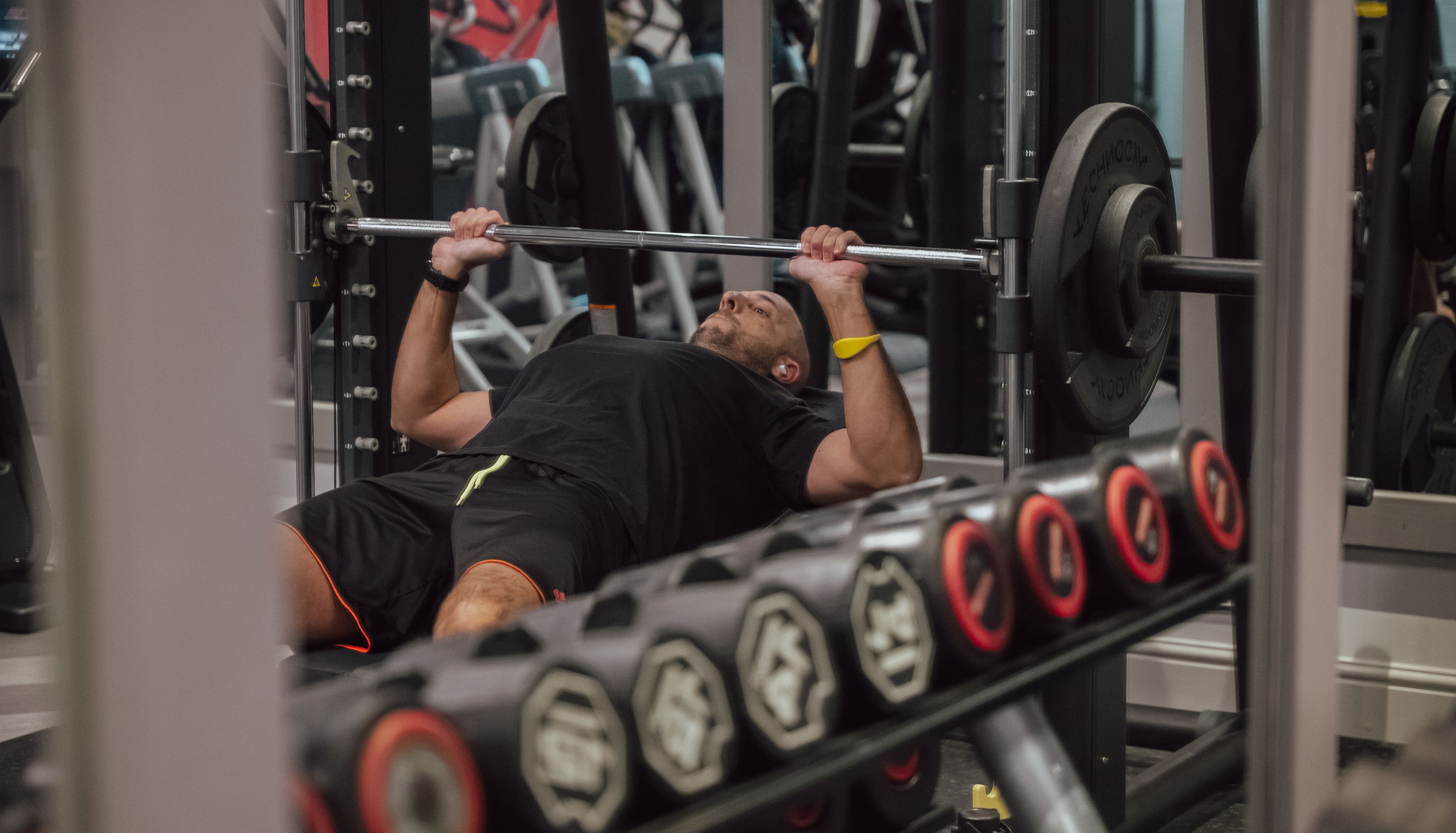 man working out in the gym