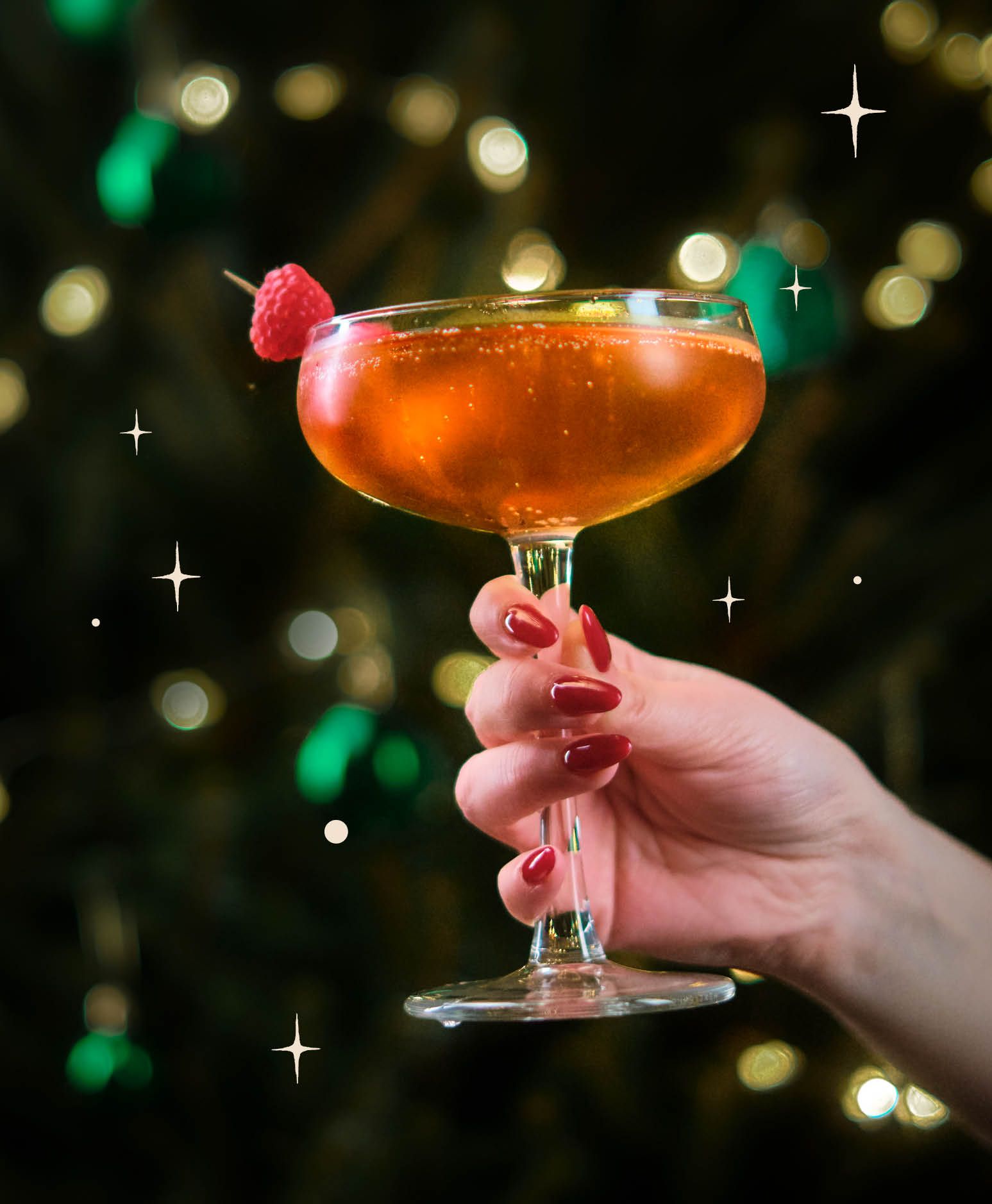 Cocktail in martini glass